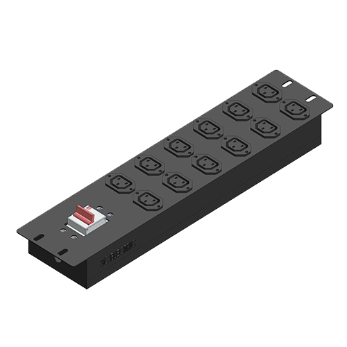 Ổ điện 19 inch 12 ổ cắm 3 chấu chuẩn đa dụng 32A MCB