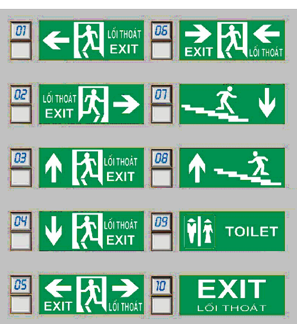 Bảng báo thoát hiểm 1 mặt Kentom KT 110