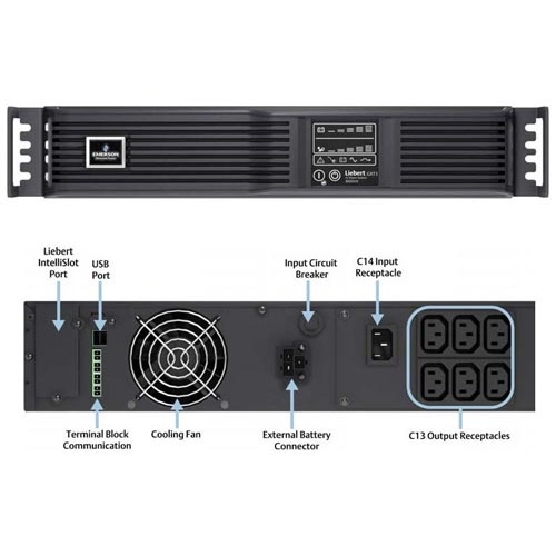 EMERSON UPS ON-LINE RACK SERVER GXT3-5000RT-230