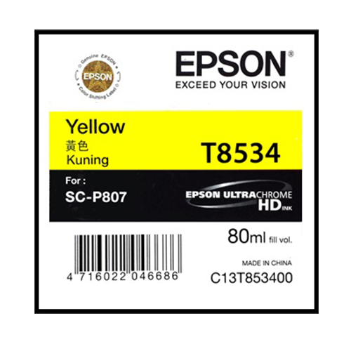 Mực in Epson T8534 Yellow Cartridge 80ml Cho máy SC-P807