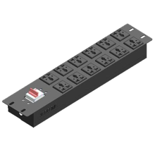 Ổ điện 19 inch 12 ổ cắm 3 chấu chuẩn đa dụng 32A MCB