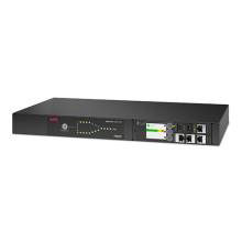 APC AP4423A NetShelter Rack Automatic Transfer Switch, 1U, 16A, 230V, 2 C20 IN, 8 C13, 1 C19 OUT, 50/60Hz