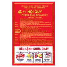Bảng Nội quy, Tiêu lệnh chữa cháy 1 tâm Mica