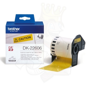 nhan brother dk22606 black on yellow chu den nen vang kho 62mm x 30.48mm