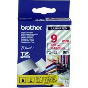 nhan brother tz122 red on clear  chu do nen trong suot rong 9mm