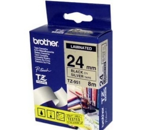 nhan brother tz951 black on siver  chu den nen bac rong 24mm