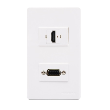 Mặt nạ Face plate 2 cổng âm tường HDMI-VGA