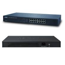 Thiết bị chuyển mạch 16-Port 10/100/1000T 802.3at PoE + 2-Port 1000X SFP Web Smart Ethernet Switch Planet GS-2210-16P2S